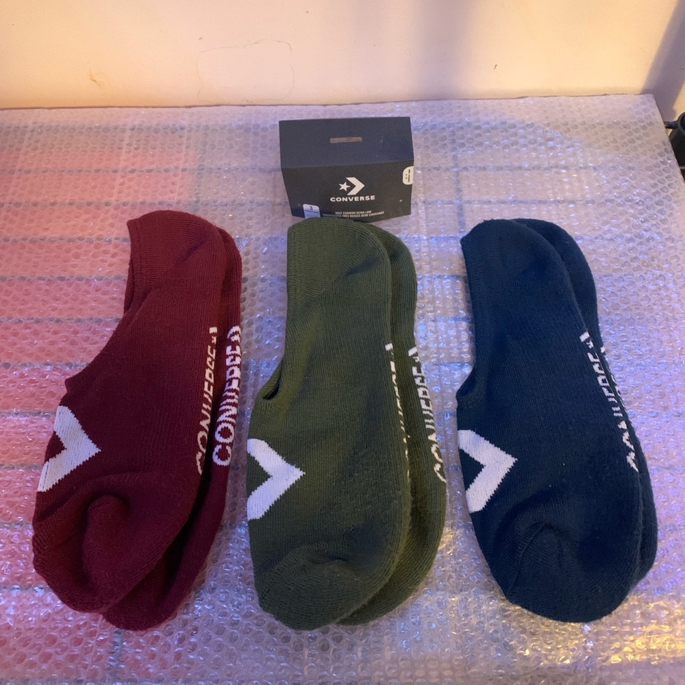 Converse Half Cushion Ultra Low Made For Chucks 3 Pack Socks - Men's Size 6-12